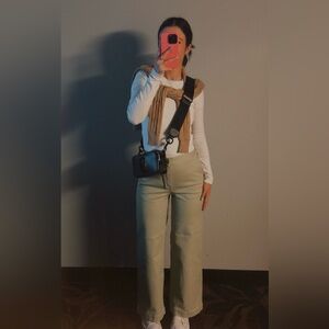 OAK+FORT Green Wide Leg Pants